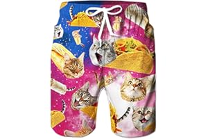 TUONROAD Maillot de Bain Homme 3D Print Short de Bains Plage Séchage Rapide Summer Surf Beach Shorts avec Doublure en Maille S-3XL