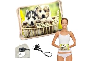 Powersell - Bolsa de Agua Caliente Eléctrica | Calentador de 500W con Bolsillos | Alivio Muscular y Menstrual | Mantiene el Calor por 5 Horas