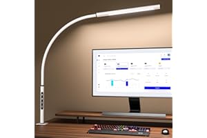 EYOCEAN Desk Lamp, LED Desk Lamp Desk Light with Flexible Gooseneck 12W Swing Arm Lamp Eye-Care Desk Light with Clamp Adjustable Color Temperature & Brightness Touch Sensitive Control