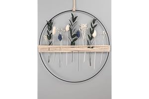 LIDAM Trockenblumenkranz Classic - Made In Germany - edle & schöne Trockenblumen zeitlos kombiniert als Trockenblumen-Kranz, mit Metallring (groß (25cm))