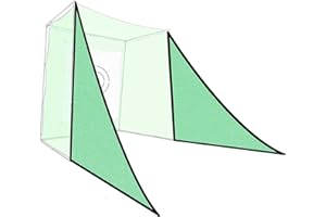 OBOKIDLYAMOR 2PCS Green Golf Triangle Side Net with Sandbags for Practice Hitting Netting or Simulator Impact Screen;Shank Net Barrier Net for Golf Driving Cage Frame