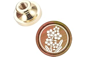 CRASPIRE Wax Seal Stempelkopf Vergissmeinnicht Abnehmbare Versiegelung Messing Stempelkopf Für Kreative Geschenkumschläge Einladungskarten Dekoration