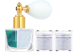 Glitter Spray, MKNZOME Luminoso Glitter Capelli Spray Glitter Corpo Impermeabile Spray Brillantini Vestiti Make Up per Capelli, Viso,Halloween, Natale, Club, Feste