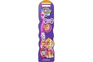 LORENAY Paw Patrol Skye Little Teeth Toothbrush for Kids with Soft Rounded Bristles, Comfortable Handle Grip and Protection Cap for Children Ages 3+