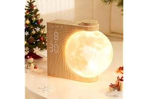 RETEYUNG Réveil et Veilleuse Enfant avec Simulateur d'Aube - Réveil Lumineux avec 15 Sonneries, Fonction Snooze, 8 Couleurs RGB, 10 Sons Naturels avec Minuterie - Cadeau pour Filles, Garçons