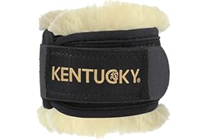 Kentucky Horsewear Fesselschutz mit Fellimitat zum Schutz der Fesselbeuge aus Neopren mit Klettverschluss, Farbe Kentucky Horsewear:schwarz