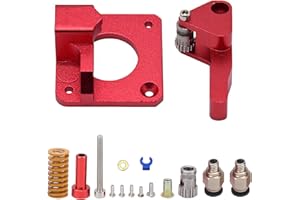 CHOONJIN Dual Gear Extruder para Impresora 3d, Extrusor Metal Drive de Actualización, para Filamento de 1.75mm, Compatible con la Impresora 3d CR-10, CR-10S, Ender-3, Ender-3PRO, etc (Rojo)