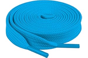 TBOC Lacets Ruban Plats Couleurs Lacet Plat [90-120-140 cm] Chaussures Baskets Patin Sport | Compatible avec Chaussure Converse Nike Air Force Adidas Stan Smith Puma Timberland Vans pour Enfant Adulte