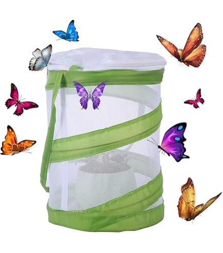 Schmetterlings Habitat Käfig 40x30x40cm - Insekten Netz Gehege Transparent