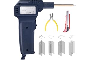 Uolor Soudage Plastique Machine Kit de Réparation de Pare-chocs de Voiture, 50W Pistolet à Soudure Plastique Avec 200pcs 4 Types De Clous Plats De Vague De Chaleur pour pare-chocsvoiture/car pièces