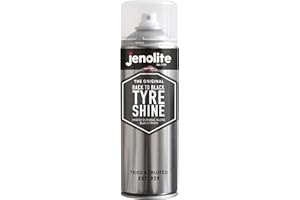 JENOLITE Back To Black Tyre Shine Aerosol | Restores & Protects Tyres | Instant Tyre Dressing |Long Lasting Wet Look Shine | 500ml