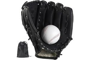 LeapBeast Baseball Handschuhe, Softball Handschuhe mit 1 Ball, Baseball Training Wettbewerb Handschuh Verdicken Dauerhaft Softballhandschuhe für Kinder Erwachsene