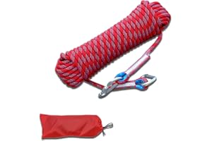 DYOUEN Corde d'escalade solide, extra épaisse, en nylon, 12 mm, 20 m, pour la spéléologie, la sécurité, pour les activités de plein air (12 mm et 20 m)