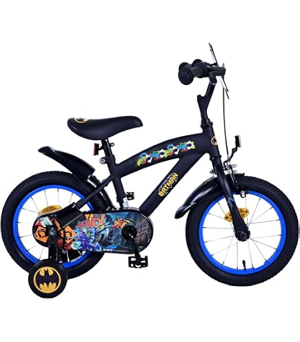 Volare Batman 14-Zoll-Kinderfahrrad schwarz