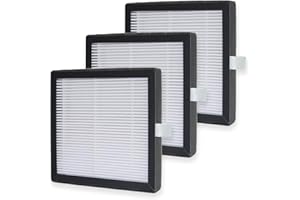PUREBURG Replacement True HEPA Filters Compatible with Afloia AQ8 Q8/ Honati/Hysure Q7/Tenergy Sorbi Air Purifier 2-in-1 Dehumidifier(1000ML),H13 Air Clean Dust VOCs,3-Pack