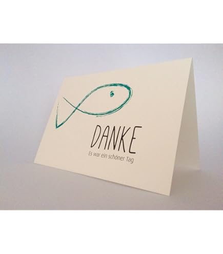 10x Konfirmations Dankeskarten – Altarfalz Design Im Anzug-Motiv, Individuell Bedruckbar