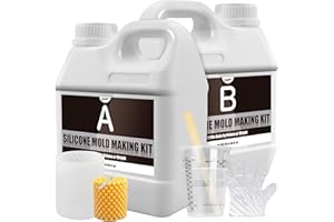 VIVIDYE Moulage Silicone Liquide - 100oz / 2.6L Caoutchouc de Silicone Translucide pour Fabrication de Moules en Silicone - Rapport de Mixtion 1: 1 Silicone Non Toxique pour Moulage, Moules Résine, Artisanat
