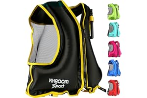 Khroom Chaleco de natación para Adulto | Pesa Solo 400 Gramos | Ayuda a la flotabilidad para Snorkel, Kayak y Sup | Chaleco de flotabilidad para Adultos | Equipo de Snorkel