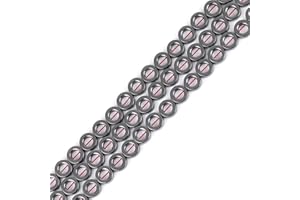 HAAMIIQII 35pcs 12mm natürliche schwarze Hämatit Lose Edelstein Perlen Kreis Form Abstandsstein Perlen für Schmuck Herstellung DIY Armband Halskette