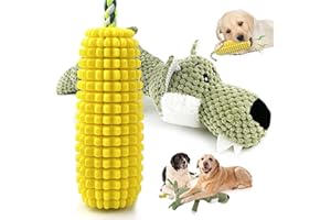 BITEFU Set di 2 giocattoli per cani, indistruttibili, per cani di grossa taglia, masticatori aggressivi, giocattolo da masticare per cani di piccola e media taglia