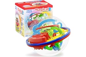 MEANJU Boule de Labyrinthe 3D Maze,100 BarrièRes 3D Labyrinthe Boule,LabyrintheSphérique,3DLabyrinthe Balle,Jouets LabyrintheSpherical,LabyrintheBall Puzzle Toy,Labyrinthemagique Intelligence Balle