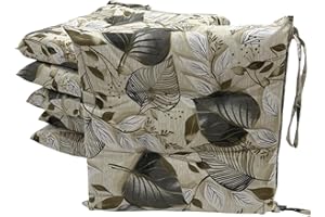 Generico CUSCINI PER SEDIA COPRISEDIA TRAPUNTATI MORBIDONE CONFEZIONE 6 PEZZI CON LACCETTI COORDINABILI CON LA LINEA AMA (FOGLIA GRIGO)