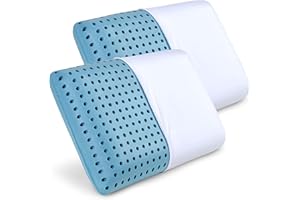PharMeDoc Kühlendes Memory Foam Kissen, 2 Stück, belüftetes blaues Galaxie-Bettkissen - Nackenkissen, Bettkissen, Seitenschläferkissen