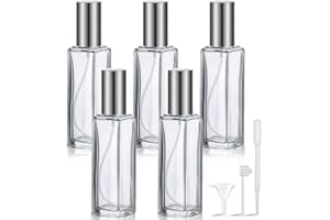 GAOMESIA 5 Pezzi Atomizzatore Profumo Ricaricabile 10 ml in Vetro, Mini Flaconi Spray Vuoti da Viaggio, Nebulizzatore Portatile per Donna e Uomo, Ideale per Lavoro, Appuntamenti, Feste