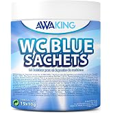 AWAKING Blue Sachets Toilet Chemical Motorhome Tablets 15ud | Hygienizes and Deodorizes. Concentrated Formula and Fresh Aroma