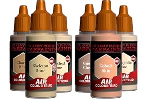 The Army Painter, Air Triads Light Skin Tone – Vernice pronta per aerografo Light Skin Tone con 6 x 18 ml di vernici acriliche pre-diluite – Vernici per aerografo per miniature di D&D e Warhammer