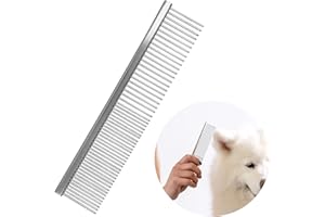 Wahl Metal Pet Comb, Stainless Steel Dog and Cat Comb, Rust Resistant Comb, Grooming Tools for Dogs, Fur Detangling Tool for Pets, Metal Combs for Thick Coats