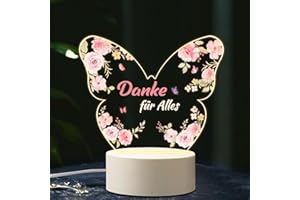 ‎COLDBLING Coldbling Dankeschön Geschenke Weihnachten, Abschiedsgeschenk Lehrerin, Weihnachten Geschenke für Frau, Abschiedsgeschenk Erzieherin, Geschenk Danke Abschied, Danke für Alles Led Butterfly Nachtlicht