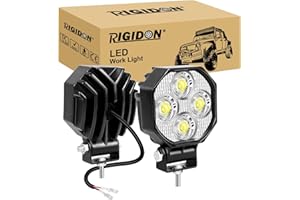 RIGIDON 2 Pcs Mini Faro da Lavoro Led, 2.8 Pollici 16W 1600LM Faretto, Spot Luci di Lavoro a Led, Fari di Profondità Per Auto Fuoristrada Trattore Escavatore Camion ATV UTE 4x4 Motociclo, 12V 24V