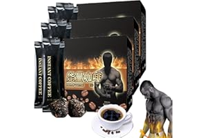 XEBULAR Men's Energy Coffee - Black Maca Powder Organic, Black Maca Men's Energy Coffee, Instant Maca Coffee for Men, Energy Supplements, Increase Energy & Strength (3 Box)