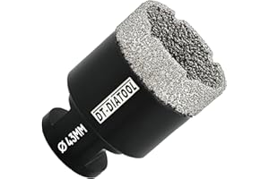 DT-DIATOOL Diamond Drill Bit 43mm Hole Saw for Dry Drilling Tile Porcelain Marble Ceramic Granite