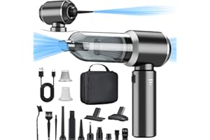 ‎ANTIFNUO 2-in-1 Handstaubsauger Akku,18000PA Handstaubsauger Kabellos,Auto Staubsauger Stark,3-Gang 200000 U/min Elektrische Staubgebläse Druckluftspray für Auto, Küche,PC, Sofa, Büro, Haus& Tierhaar Reinigung