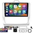 2G 32G For Ford Focus MK2 MK3 2004-2011 Car Stereo Android, 9 Inch Touch Screen Car Radio Wireless Carplay Android Auto GPS WiFi Bluetooth Mirror Link FM RDS EQ SWC Camera Double Din For Ford Focus