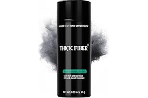 THICK FIBER Hair Fibres (Pack of 1, BLACK) | Powder for Thinning 25g Bottle Makes Thin Look Thicker in Seconds with loss Concealer Women & Men