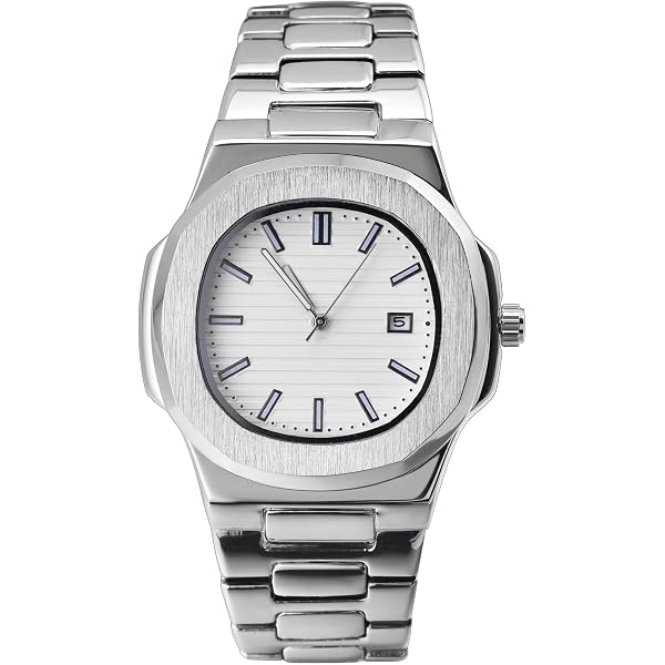 BARAMON Royalty Orologio Da Uomo Quarzo - Acciaio Inox Con Data, Impermeabile 30m, Cassa Ottagonale 42mm