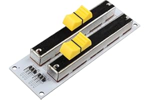 HALJIA Elektronischer Baustein, 10 K, doppelreihig, schiebbar, lineares Potentiometer-Modul Kompatibel mit Arduino-Mischer, linearer Gleitwiderstand, analoger Sensor