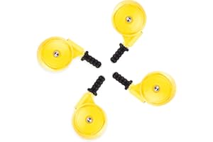 PIMKO Silikonräder Lauflernhilfe Baby Walker Laufrad – Ersatzteil, 4 Stück/Set, Rad-Set, weich (gelb)