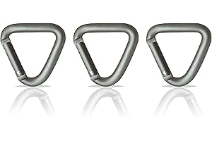 HOLESTO Mosquetón triangular, mosquetón pequeño, llavero, diseño de mosquetón, mini mosquetón, juego de mosquetón, 3 unidades