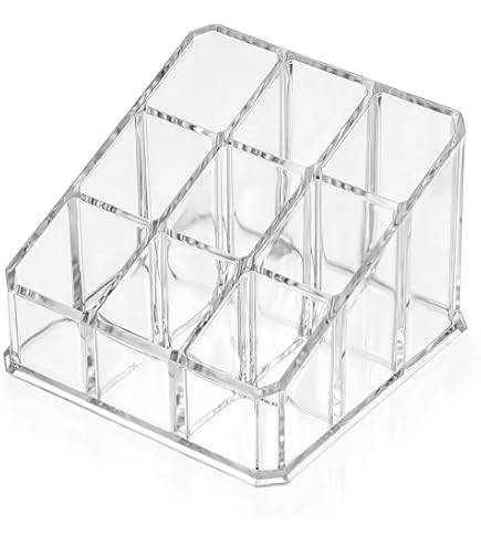 Acryl Make-up Organizer Quadratisch – 3 Fächer, Transparent, Für Schminke, Pinsel & Mehr