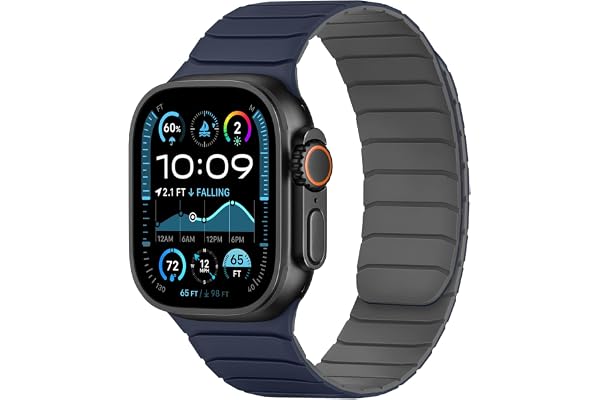 Tasikar Magnetiska remmar kompatibla med Apple Watch 49 mm 46 mm 45 mm 44 mm 42 mm 41mm 40mm 38mm mjukt ersättningsarmband i silikon kompatibelt med iWatch Ultra SE-serien10 9 8 7 6 5 4 3