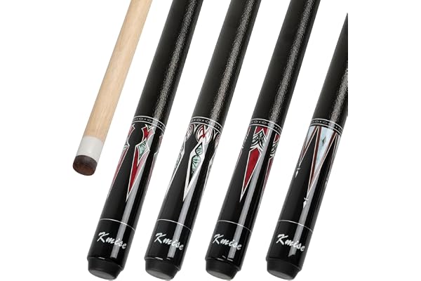 Kmise Lot de queues de Billard Professionnelles en érable Canadien de 147,7 cm à 600 g - pour Adultes, Plusieurs Couleurs, bâton de Billard pour Bar, Maison, Table de Billard