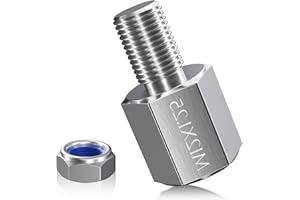 NICEDACK Fahrrad Achsadapter für Achsgewindegröße M12 x 1,25 Steckachse, Fahrrad-Steckachsenadapter, Anhänger Kupplungs Adapter Geeignet für Fahrradachsen mit 12mm Durchmesser und 1,25 Teilung