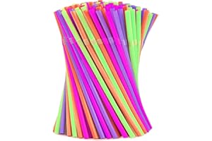 ZHUOAI Strohhalme,Party-Trinkhalme,100 Stück,für Party,Geburtstag,Hochzeit 100Stück Wiederverwendbare Strohhalme,Plastik Strohhalme,Trinkhalme Plastik Trinkhalme für Smoothies,Saft,Cocktail(100)