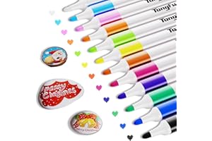 TongFu 12 Colori Pennarelli a Vernice Acrylstifte, Pennarelli Acrilici per Dipingere Sassi, Ceramica, Legno, Tessuti, Scrapbooking, Lavori Artistici e DIY, Biglietti, con Custodia per il Trasporto