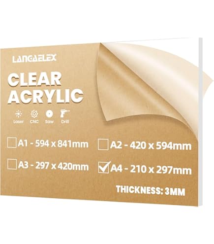 Lastre Plexiglass Sign Materials Direct Foglio Di Plastica Acrilico Trasparente In Perspex Da 3 Mm 276619 - Foto 6