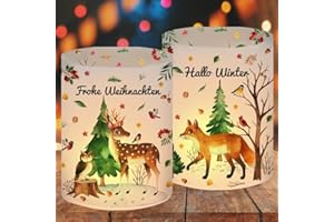 O-Kinee 12 Lampionów, Dekoracja Stołu Bożonarodzeniowa, Świeczniki na Podgrzewacze, Dekoracja Świąteczna